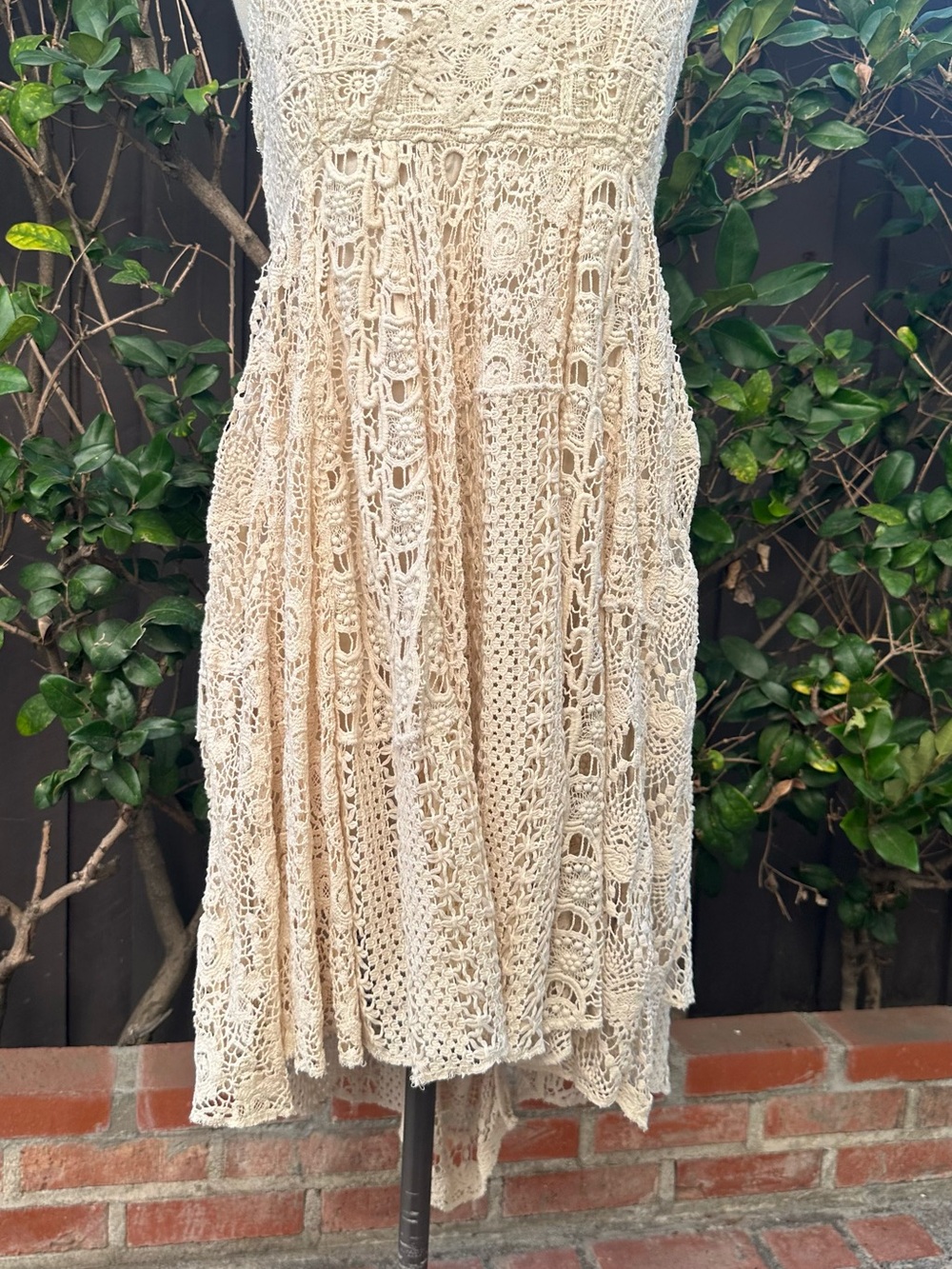 Free People Beige Crochet High-Low Dress - Picture 12 of 16